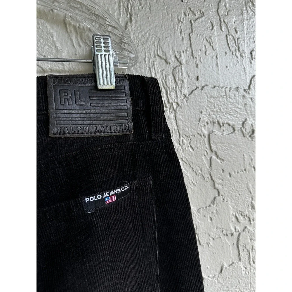 Polo Ralph Lauren Vintage Mens 36x34 Dark Brown Relaxed Corduroy Pants Preppy